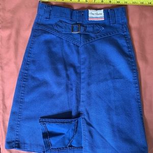 True Vintage blue high waisted skirt petite